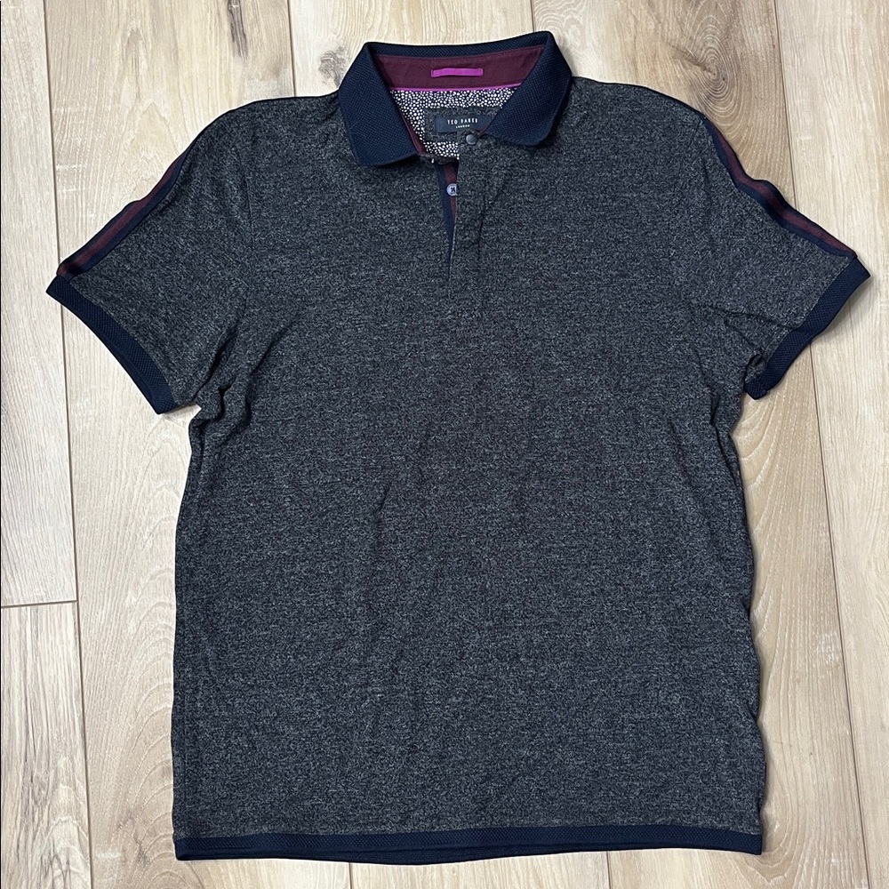 Ted Baker Mens Danby Polo Shirt Navy Blue Size 5 Large